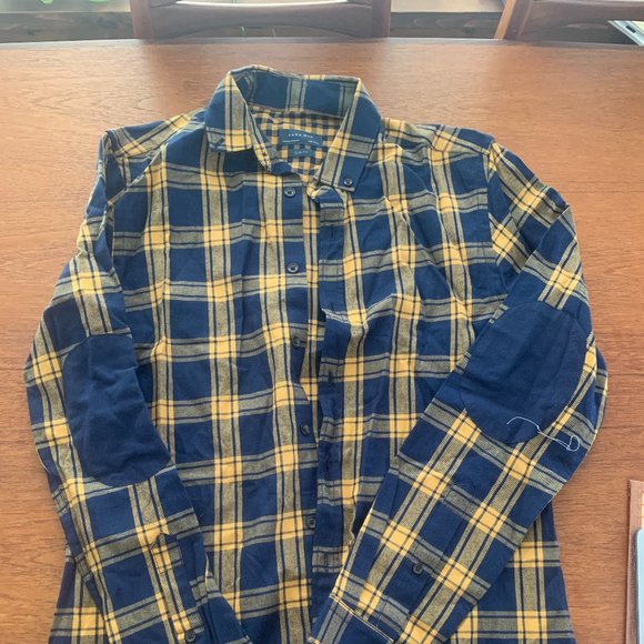 Men's Zara SLIM FIT Plaid Shirt - Size M but fits more like a size S - Picture 1 of 3